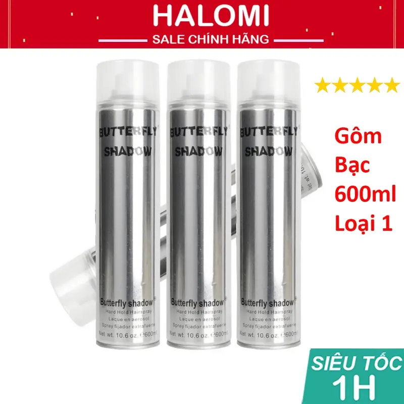 Keo xịt tóc Butterfly Shadow xịt giữ nếp tóc nam nữ cao cấp chính hãng HALOMI loại 1 0