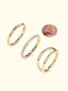 Simple Elegant Nose Ring, Stainless Steel Nose Ring, Fashion Jewelry for Party, Daily Clothing Decor, Trendy All-match & Exquisite Jewelry for Birthday Gift