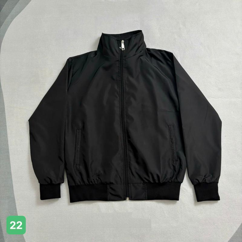 Áo khoác dù nam màu đen trơn, chất liệu dù 2 lớp phong cách thời trang kiểu dáng mới AKD22 Menswear Jacket