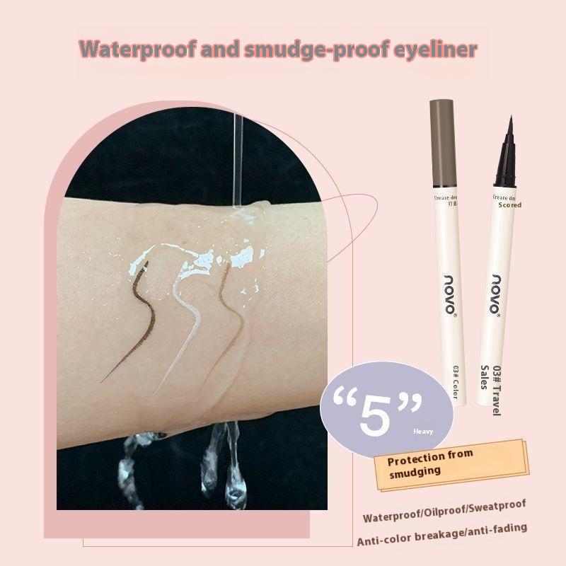 [0.01mm Ultra Fine Liquid Eyeliner]Waterproof and sweatproof Long-lasting color without smudging Student beginner eyeliner Easily create exquisite eye makeup   natural eyeliner   eyeliner 8