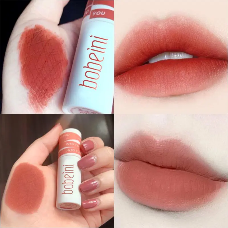 Gincu matte dan pengilat bibir, tahan lama dan tidak melekit untuk parti pelajar, warna bogel dan terang untuk menunjukkan putih dan tiada tanda cawan