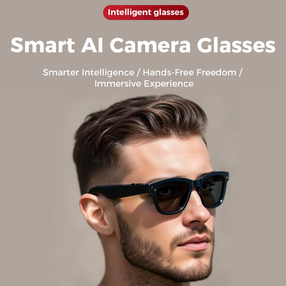 New Smart Glasses AI Translation Bluetooth Call 1080P HD Camera Music Headphones Outdoor Sports Fashion Sunglasses For Men Women - Image 2