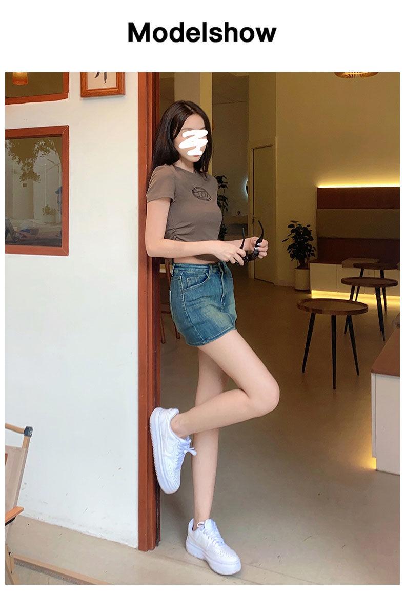 Product Introduction of Chân Váy Ngắn Denim, Chất Lượng Cao Cấp, Phong Cách Bodycon Gợi Cảm, Màu Xanh Dương Cổ Điển Thích Hợp Cho Mùa Xuân Và Mùa Hè, Co Giãn, Chân Váy Hình Chữ A Nhỏ 4