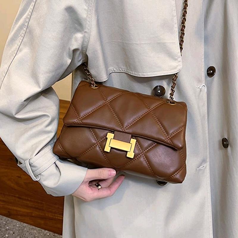 Túi Xách Nội Địa Trung Hãng XIANGAOSJ Khoá Chữ H Size 24x15x9cm Da Pu Mềm Mại Đeo Chéo Bag Đeo Vai Tim