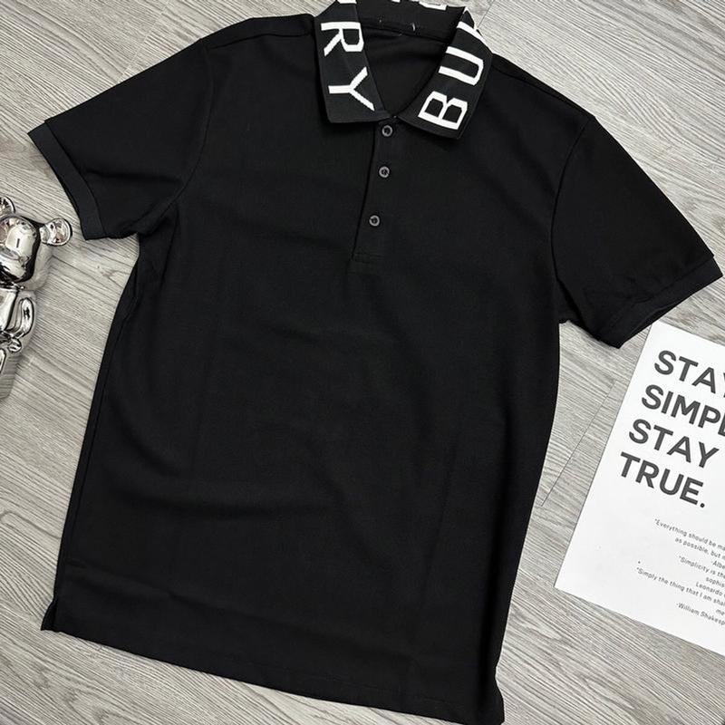 Áo Polo Nam Hoạ Tiết 4 màu B_R Chữ Dệt Cổ. Chất Vải Cotton Mịn Mát
