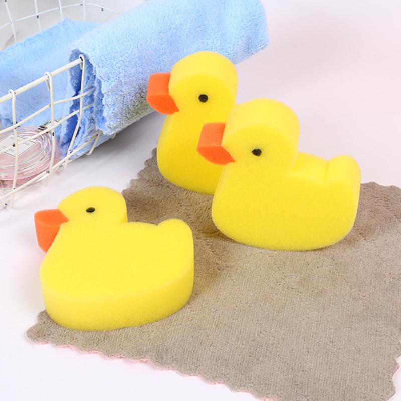 Product Introduction of Baby Bath Sponge Children Animal Shape Sponge Wipe Newborn Cartoon Duck Bath Towel Baby Supplies Bath Baby Stuff Sponge Newborn 0
