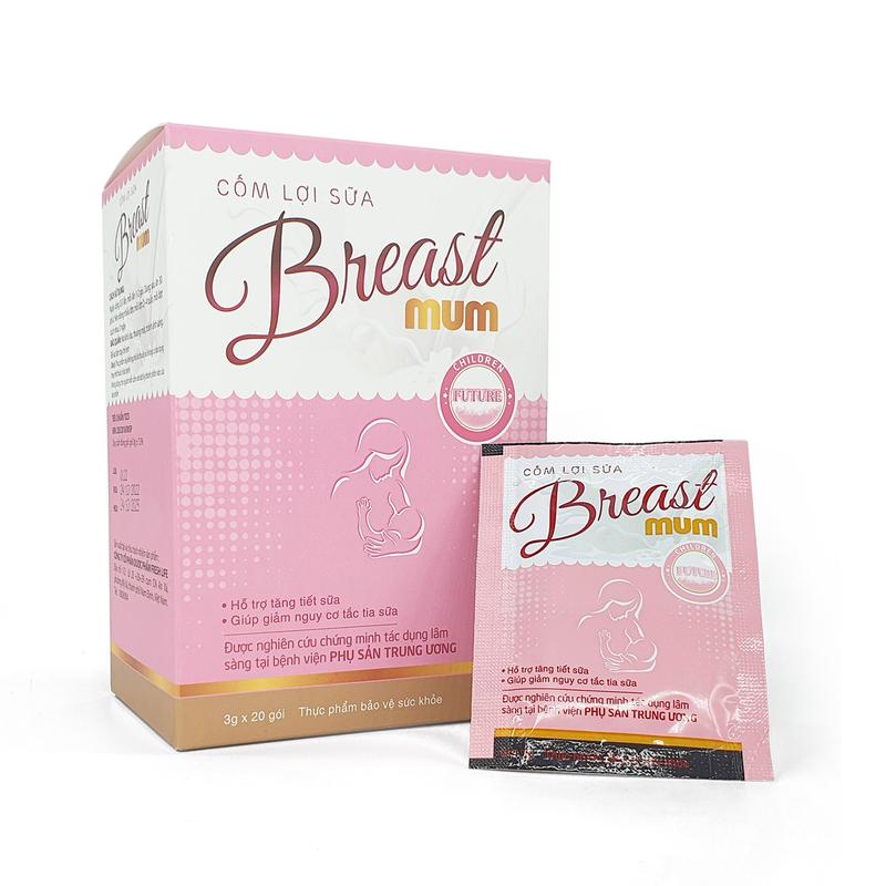 Cốm lợi Sữa Breast mum - Tăng chất lượng và số lượng sữa mẹ cho mẹ ít sữa, sữa loãng, mất sữa sau khi sinh và đang cho con bú
