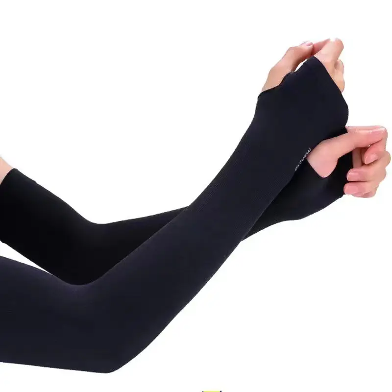 UV Protection Arm Sleeves, Solid Color Polyester 100% Summer Arm Guards for Men and Women 1