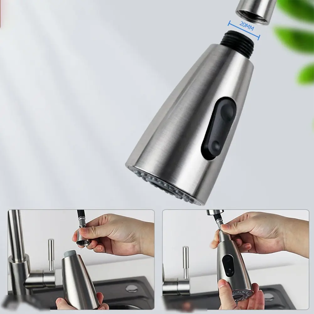 Đầu Xịt Kéo Ra, Đầu Nối Bồn Rửa Nhà Bếp Thông Dụng Vòi Trộn Bồn Rửa