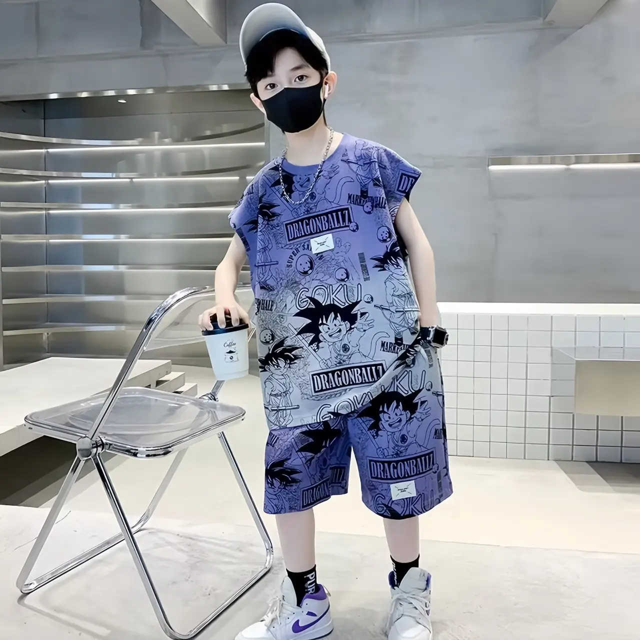 [ Bé Mập Kids3 ] Bộ ba lỗ in hình nhân vật chất đẹp mát hai màu năng động mùa hè cho bé 18-52kg size 120-170