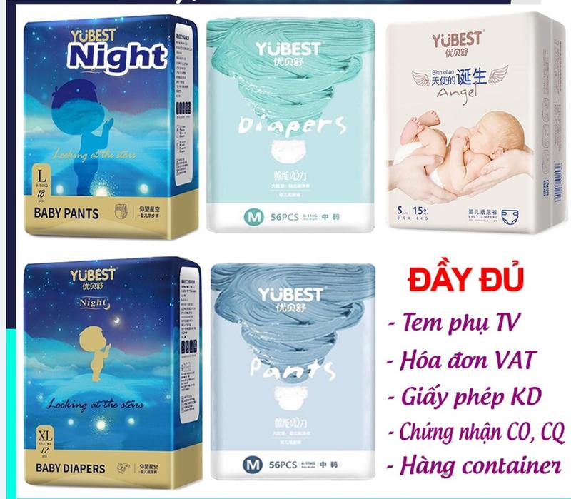 Tã/bỉm YUBEST Gold / Night / Angel / Natural quần/dán S132, S90, M108, M84, L96, L78 XL84 XL72 XXL XXXL