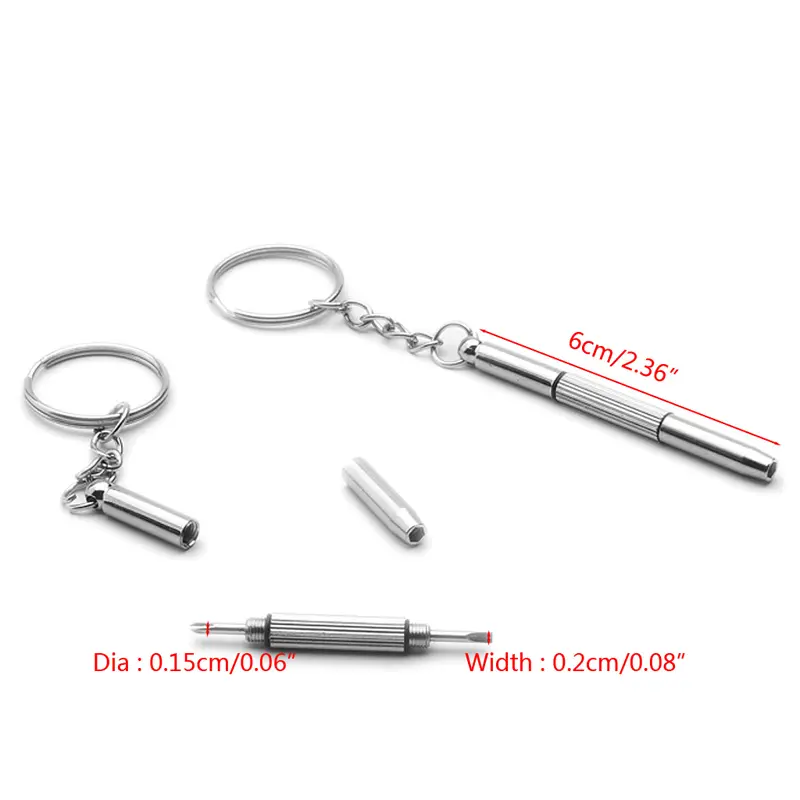 Tuốc Nơ Vít Kính Mắt Kaiz 3in1 Bộ Dụng Cụ Phục Hồi Đồng Đồng Hồ Kính Râm Dụng Cụ Tuốc Nơ Vít, Có Móc Chìa Khóa