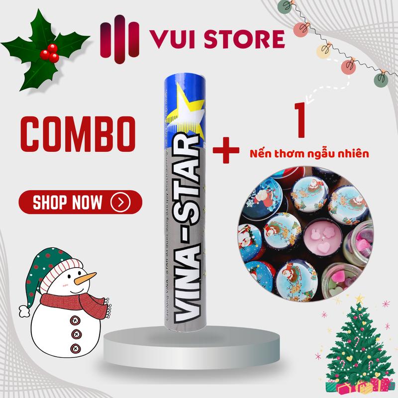 ỐNG CẦU LÔNG VINA STAR BẠC XANH ( Hộp 12 quả ) - Hàng phân phối chính thức - Vui Store Nam Vợt Cầu Lông Sport Cán Vợt