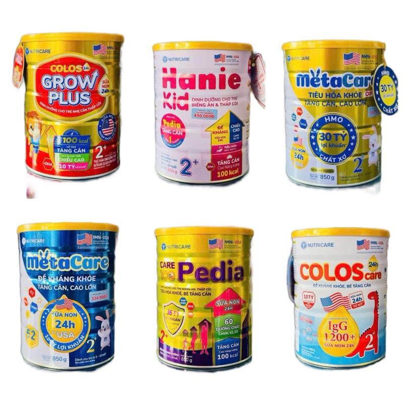 Tổng Hợp Sữa bột Nutricare Grow Plus Meta care Opti Meta Care Xanh H a n i e kid C a re 100 Pedia Lon 800g