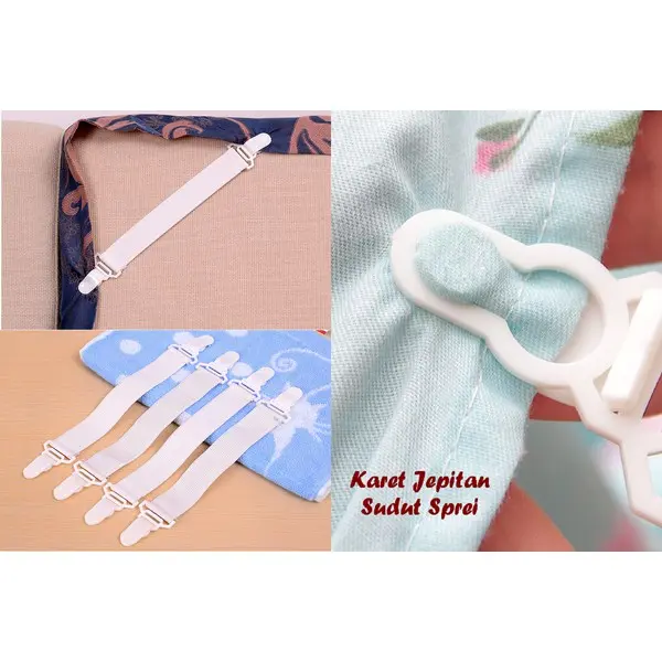 Karet Jepitan Sudut Sprei (1 Pack Isi 4 Pcs Untuk 4 Sudut)