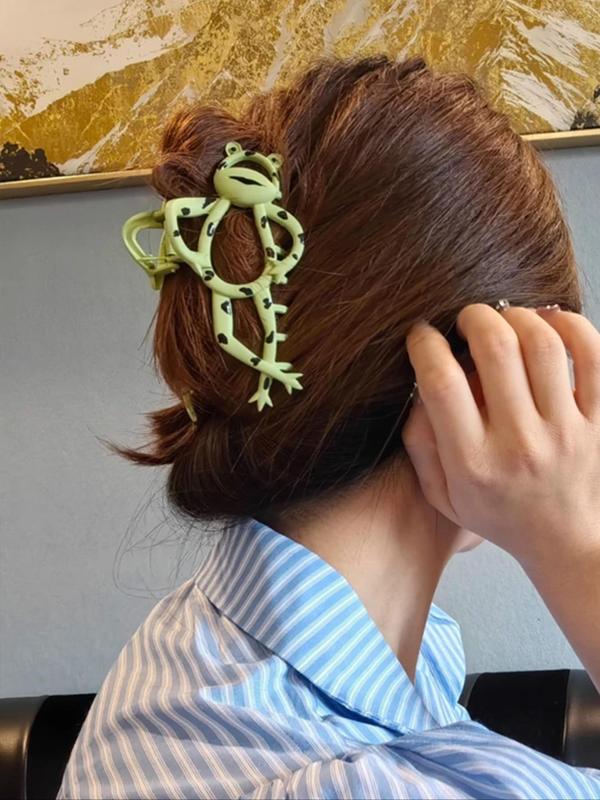 Cute Frog Design Hair Claw, Cartoon Animal Series Hair Claw, Fashion Versatile Metal Hair Accessories for Ladies and Girls, Creative and Interesting Hair Accessories 2