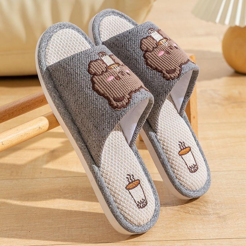 Product Introduction of Dép Vải Lanh,Dép Văn Phòng Đi Trong Nhà Hình Thỏ Donus & Gấu Trà Sữa Siêu Dễ Thương Cao Cấp New2025 - 4 Màu Sắc Cute - Slipper 29