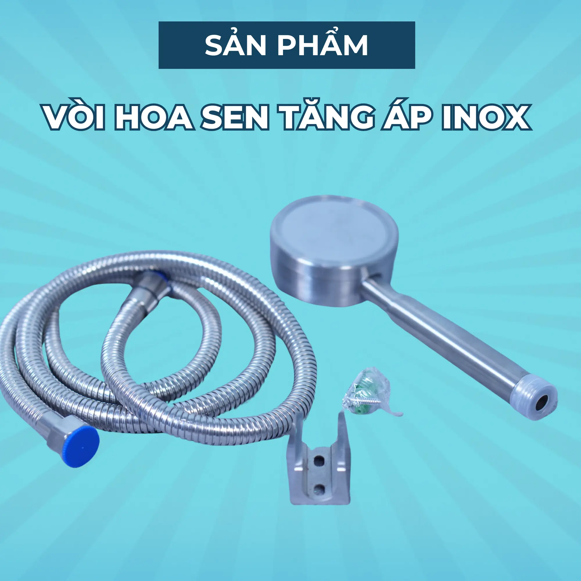 Bộ tay sen tăng áp inox TP Home cho nhà bếp và phòng tắm - Thiết kế hiện đại, chức năng tiện lợi