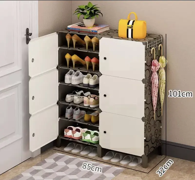 Kệ giày nhựa lắp ghép 12 ngăn dễ dàng vận chuyển - Dài 85, Rộng 32, Cao 96cm 2
