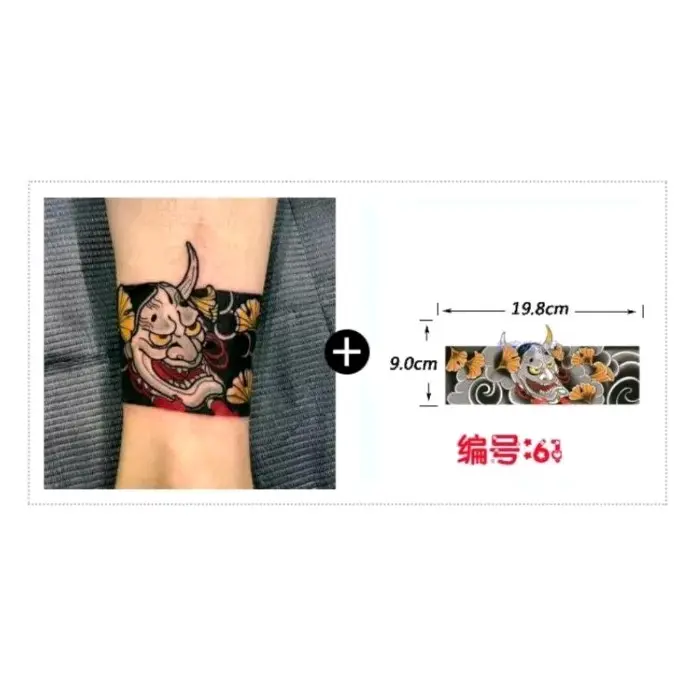 Temporary tatto motif arm band stiker tato pergelangan tangan dan kaki tatoo temporer anti air tahan lama Kering 2