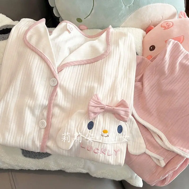 Bộ Đồ Ngủ Cinnamoroll Babycinnamoroll, Phong Cách Nhật Bản, Dành Cho Nữ, Hàng Mới Về Mùa Xuân Và Mùa Thu, Thiết Kế Hoạt Hình Ngọt Ngào Và Dễ Thương, Thích Hợp Cho Sinh Viên Ký Túc Xá, Có Thể Mặc Ngoài Trời, Trang Phục Mặc Nhà Dài