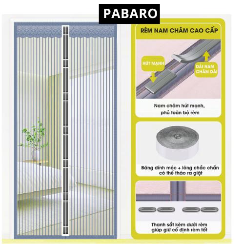 Rèm lưới chống muỗi nam châm cao cấp hút tự động rèm chống muỗi cửa sổ màn chống muỗi Pabaro
