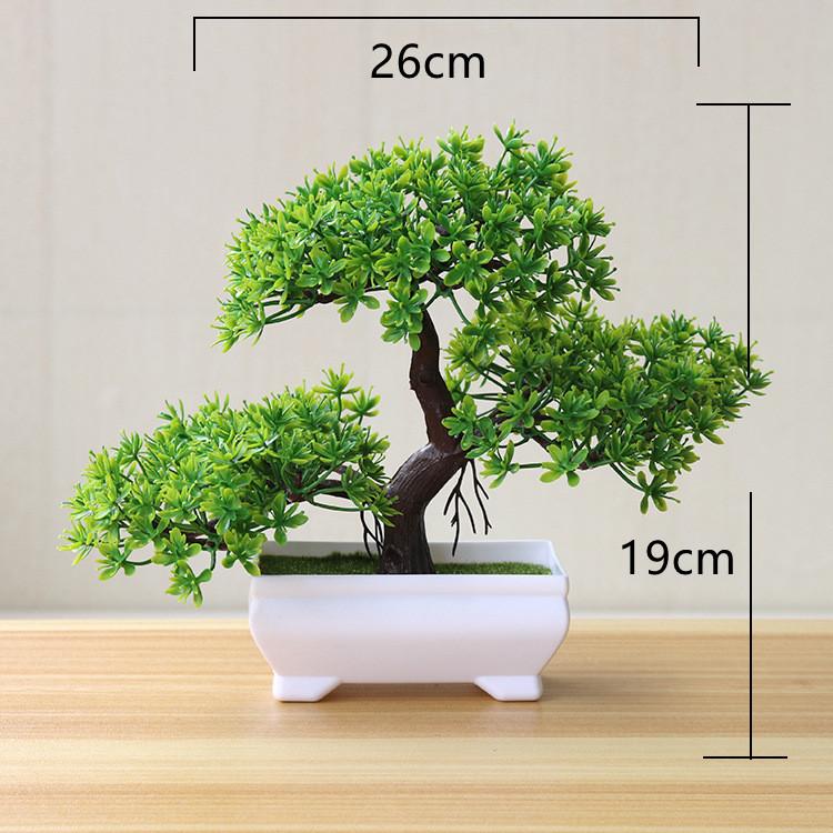 26cm Cây Bonsai Giả Chậu Cảnh Nhân Tạo Decor Trang Trí Giả Hoa Giả Cây Xanh để Bàn Phòng Khách Văn Phòng Cao