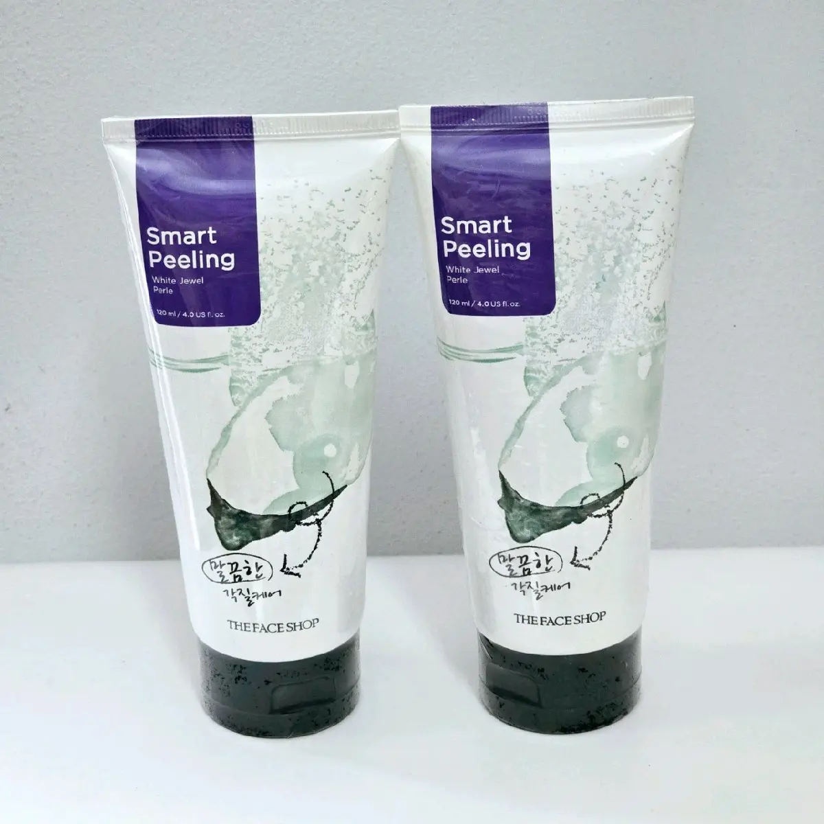 2 tuýp Tẩy Da Chết Ngọc Trai Thefaceshop Smart Peeling White Jewel Perle 120ml. Skincare Peel Da