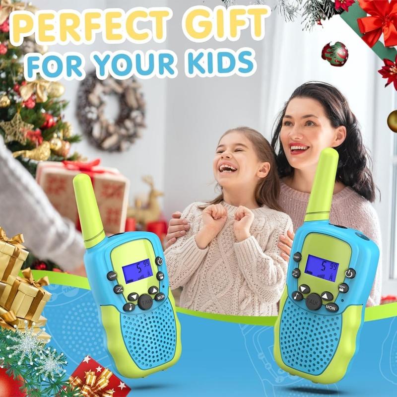 Product Introduction of Kids Walkie Talkies 3-12 Year Old Boys Girls 22 Channels Two Way Radio Toys with Backlit LCD for Outdoor Camping Hiking 2