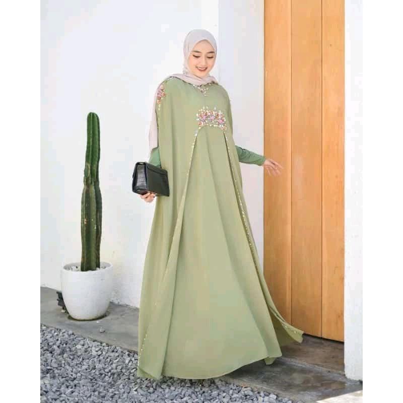 KAFTAN DAHLIA "TANPA DALAMAN" Lebaran Formal Panjang Mewah 6