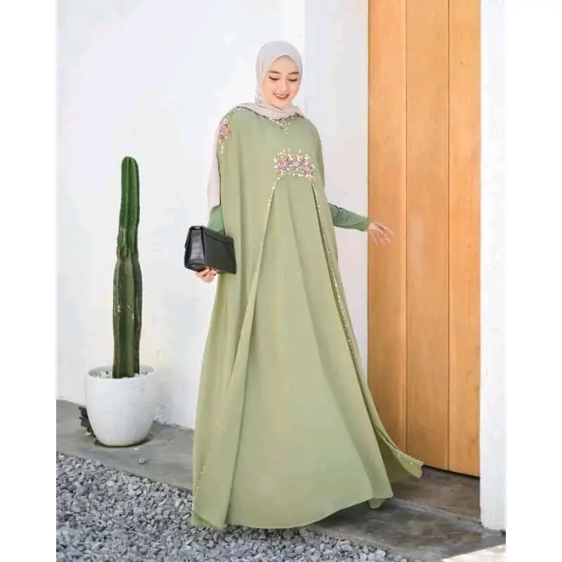 KAFTAN DAHLIA "TANPA DALAMAN" Lebaran Formal Panjang Mewah 5
