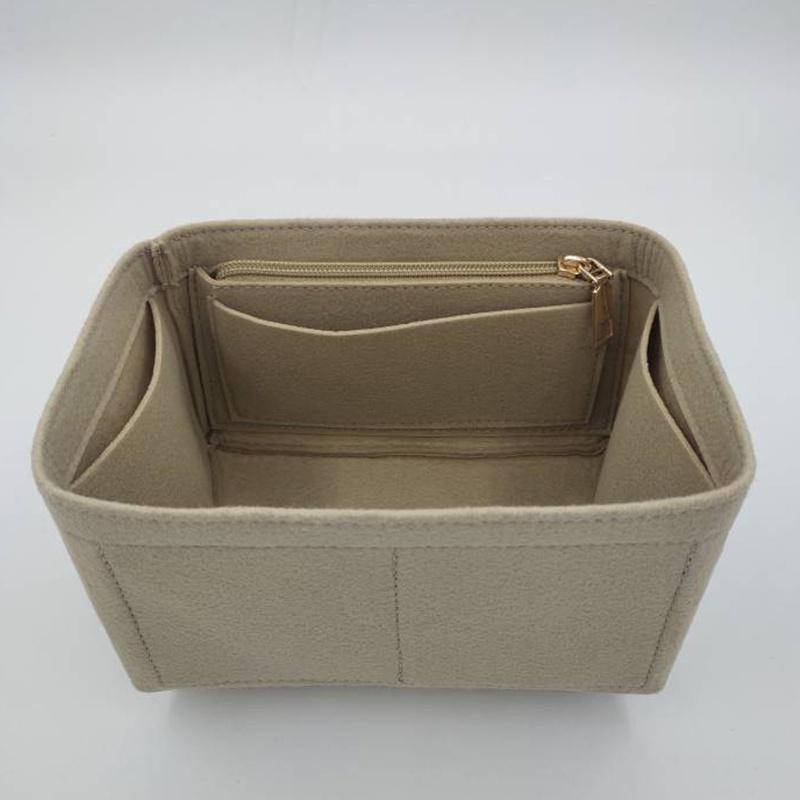 Product Introduction of Felt inner bag bag in bag suitable BELLA Bucket Bag Purse Organizer Insert Makeup Bag With Zipper Luxury Women's Purses Handbag Bucket Shaper 27
