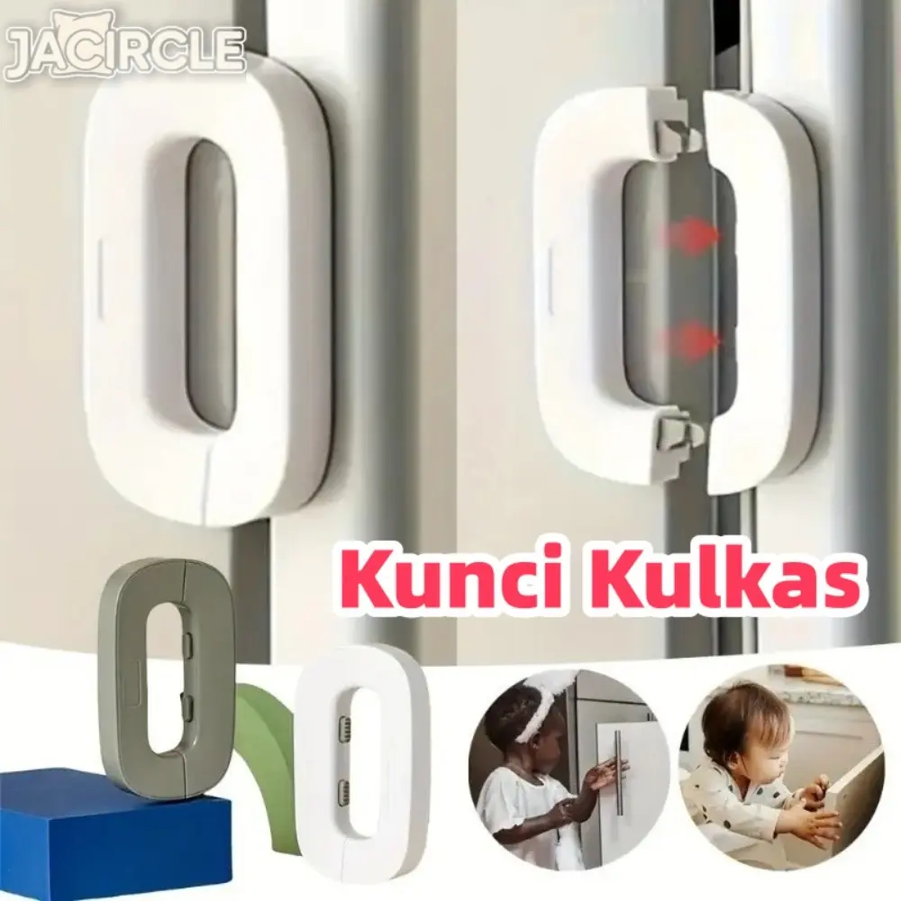 Kunci Pengaman Kulkas/ Pengunci Pintu Laci Safety Lock / Kunci Pengaman Anak/Pintu Lemari Klip Anti Klip Lemari Pakaian Kulkas Kunci