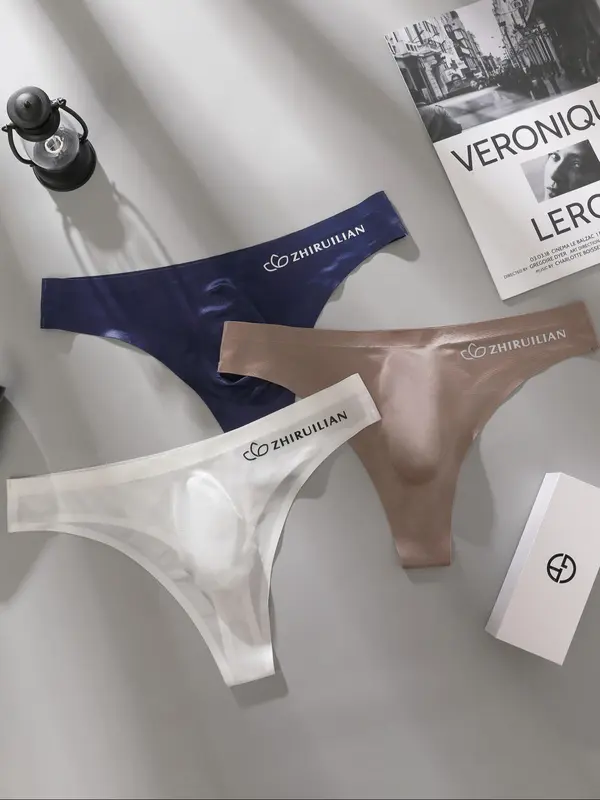 Women's Letter Print Thong, Soft Comfy Breathable Panty for Daily Wear, Women's Underwear for All Seasons 3