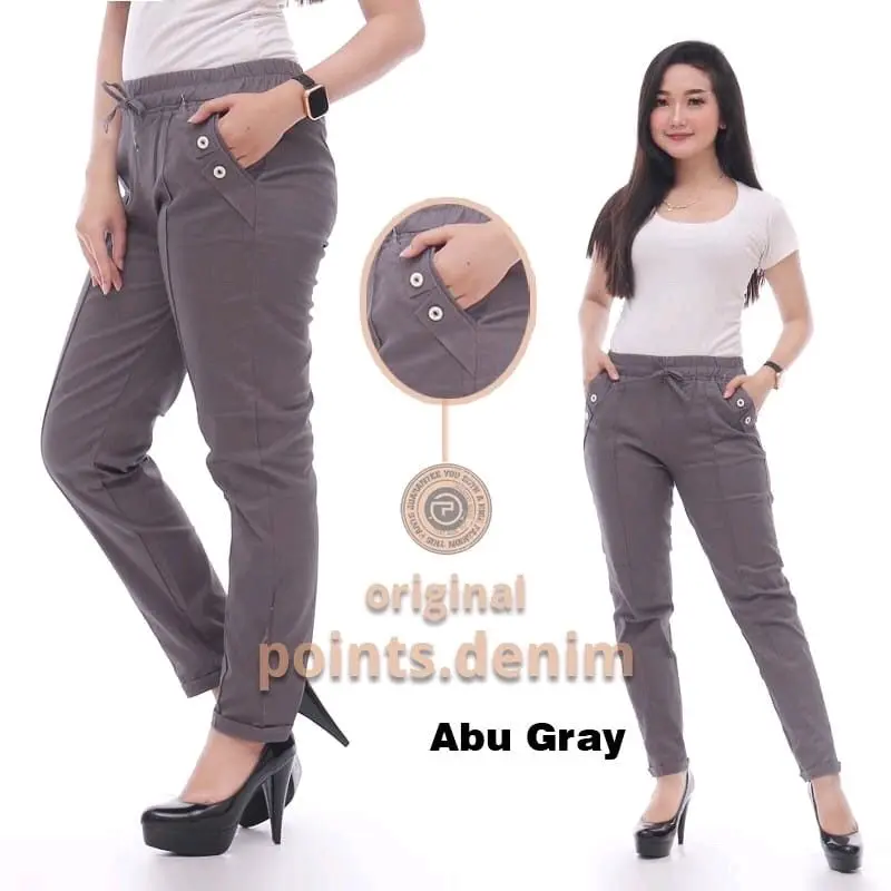 baggy pants combed diamod import kain tebal dan melar 7