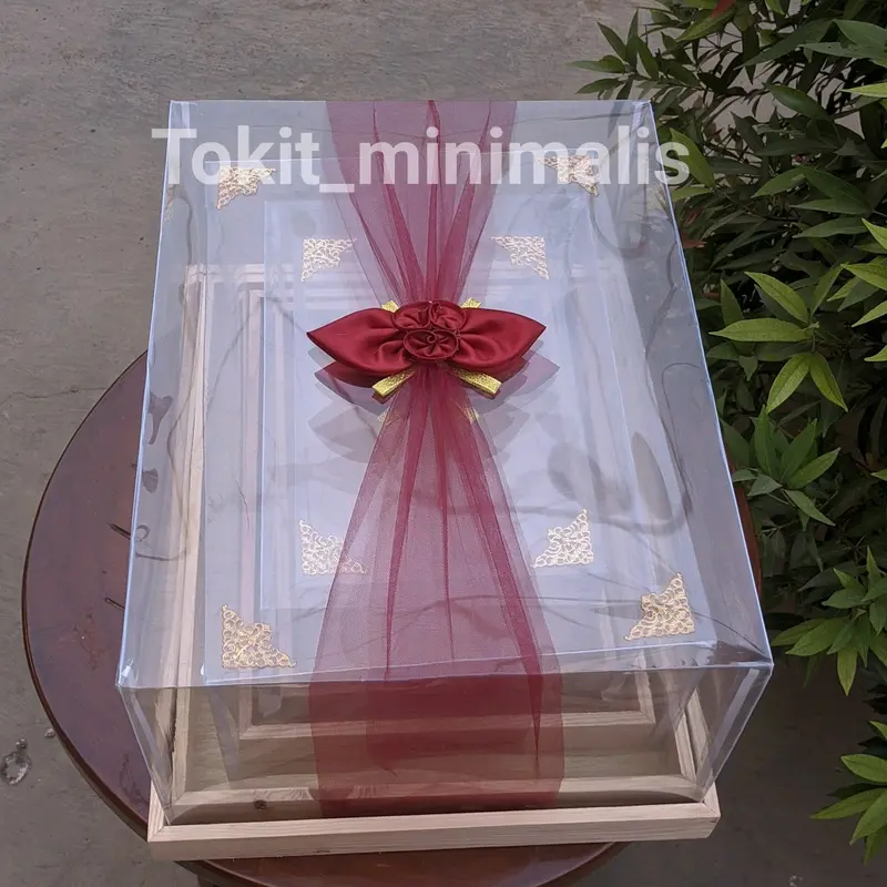 BOX HANTARAN SESERAHAN PERNIKAHAN ( ISI 3 BOX ) PLUS TUTUP MIKA 1
