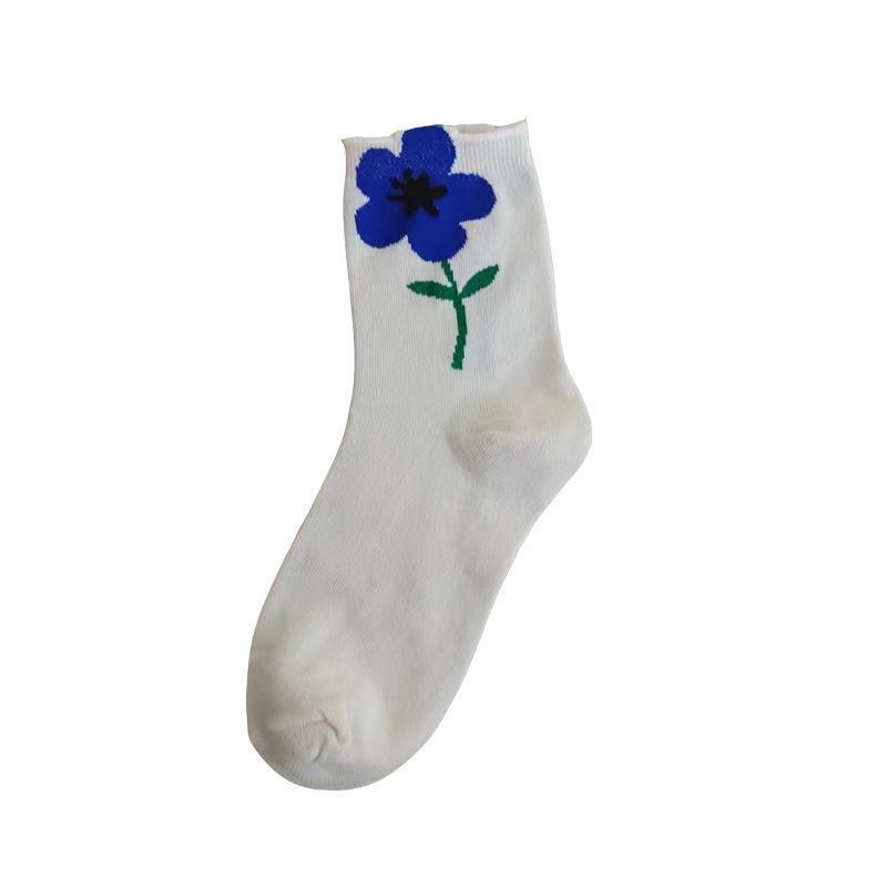 Product Introduction of Japanese Sweet Tulip Lovely Three-Dimensional Flowers Autumn Winter Socks South Korean Instagram Trend Literary Long Socks Woman Spring Womenswear 11