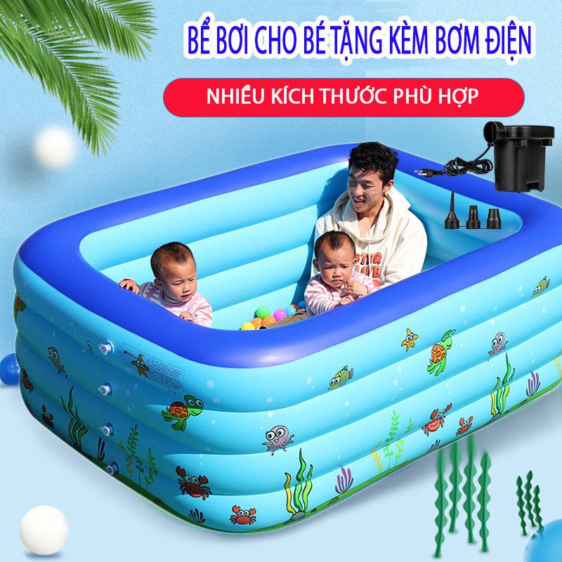 Product Introduction of HỒ BƠI 1M5 3 TẦNG CHO BÉ TẶNG KÈM BƠM ĐIỆN - BỂ BƠI NHIỀU TẦNG CHO TRẺ EM - CÓ NHIỀU KÍCH CỠ. Em bé Trẻ mới tập đi Bé gái Bé trai Mềm Giáo dục sớm 5