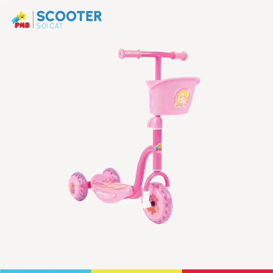 Skuter Roda Tiga Anak PMB S01 Skuter Gowel kaki Musik Lampu
