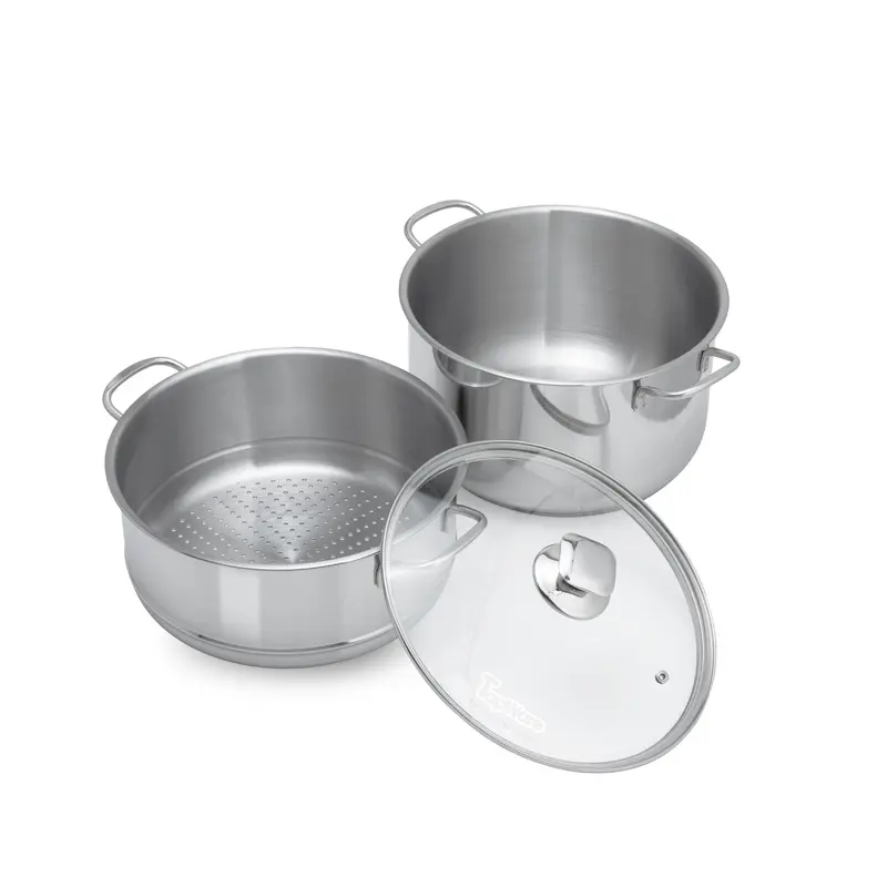 Bộ Xửng Hấp Đáy Từ Inox 3 Đáy Cao Cấp TOPWARE - Size 24/26/28 Dày hơn loại phổ thông 30% nồi hấp 2 tầng 3
