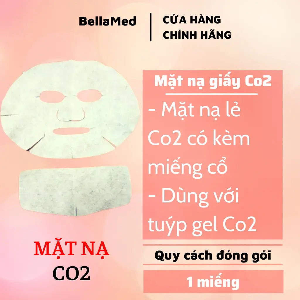 mặt nạ giấy co2 kèm miếng mặt nạ cho cổ