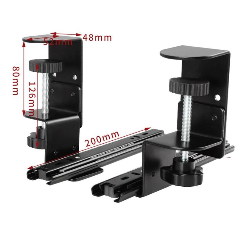 Product Introduction of Keyboard Clamp Rail Set under Desk Keyboard Organizer Clamp for Gaming Desk 0