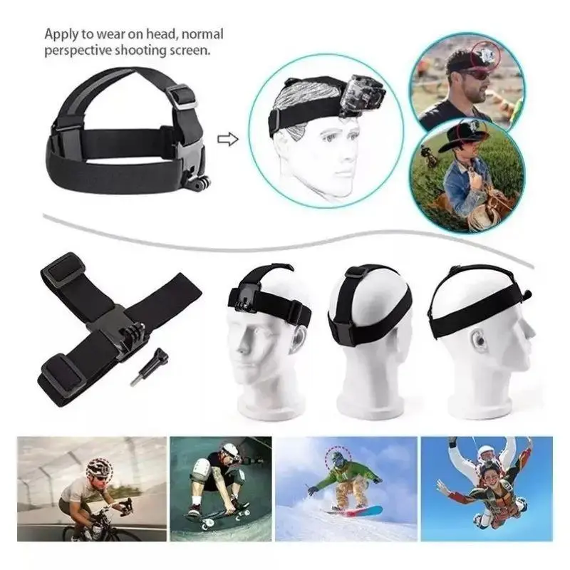 Kit de montaje con correa para cámara de acción y clip para teléfono, compatible con GoPro, Osmo Action y smartphones, accesorios para cámaras deportivas ELECCIONES - Foto 6