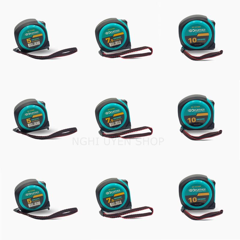 COMBO 6 Thước mét, thước cuộn { Chính hãng GoFuther } 5M, 7M5, 10M {1 Mặt - 2 Mặt Lỗ Ban  }