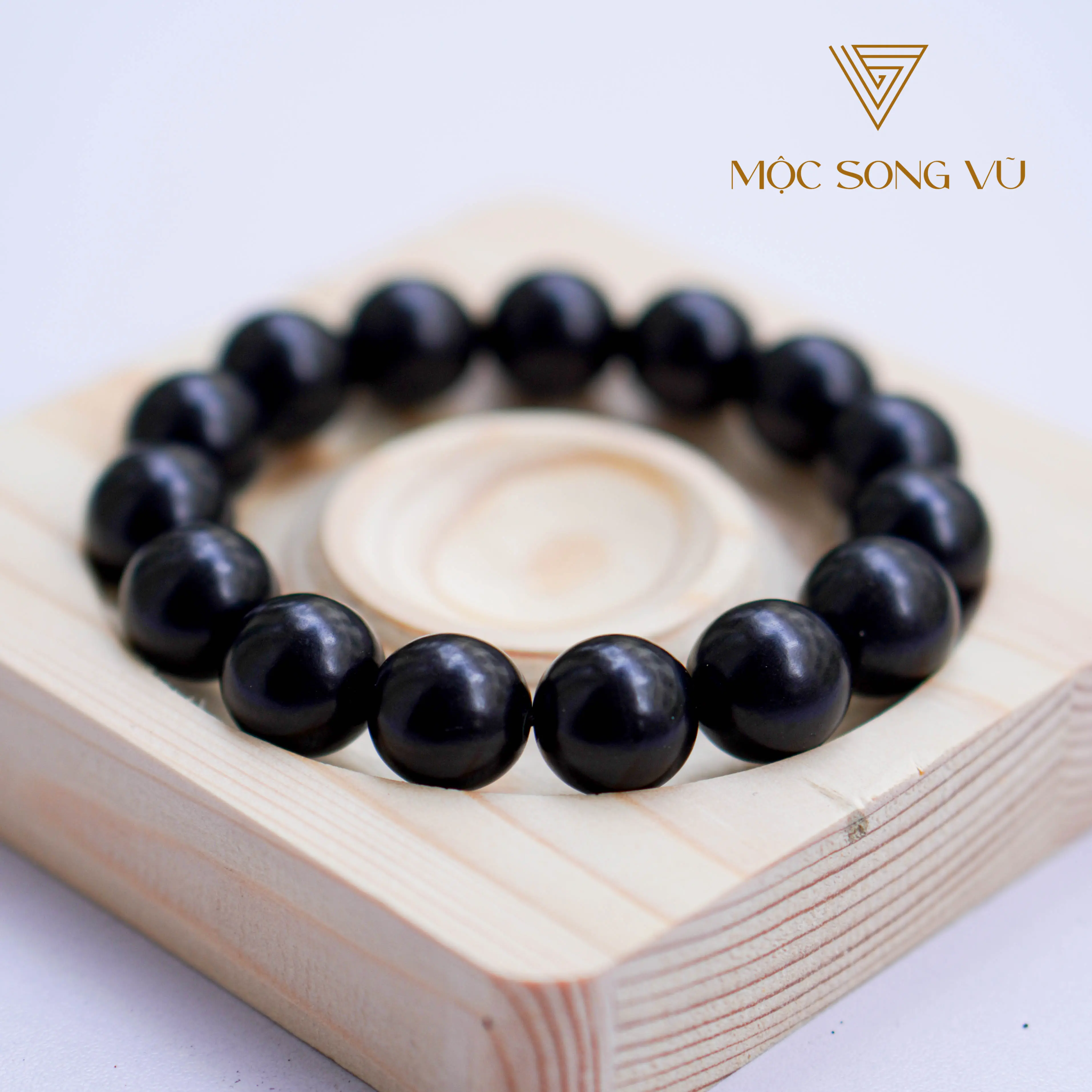 Vòng tay gỗ mun sừng huyền bí, sức mạnh cỡ 10,12,14,16,25,30 li