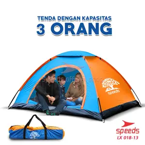 SPEEDS Tenda Camping Gunung Mendaki Army Dome Loreng Camo Outdoor 4-5 Orang Dengan Alas Tenda Anti Air 018-14