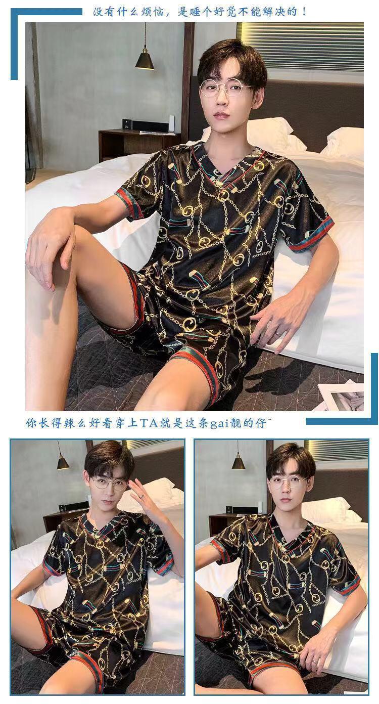 Product Introduction of Bộ Đồ Ngủ Nam Mùa hè, ngắn Tay, Giả Lụa, Lụa Lạnh Mỏng, Thường Ngày, Bộ Đồ Mặc Nhà Mùa Xuân Và Mùa Thu, Hàng Mới Về 2021, 2612 Đánh Giá Tích Cực 29
