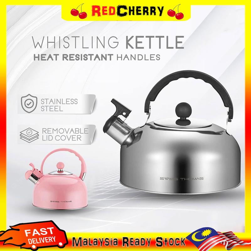 REDCHERRY x Swiss Thomas Whistling Stainless Steel Modern Dome Teapot ...