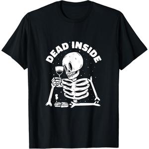 Camiseta Día de los Muertos-2d, estampado estilo urbano de puro algodón