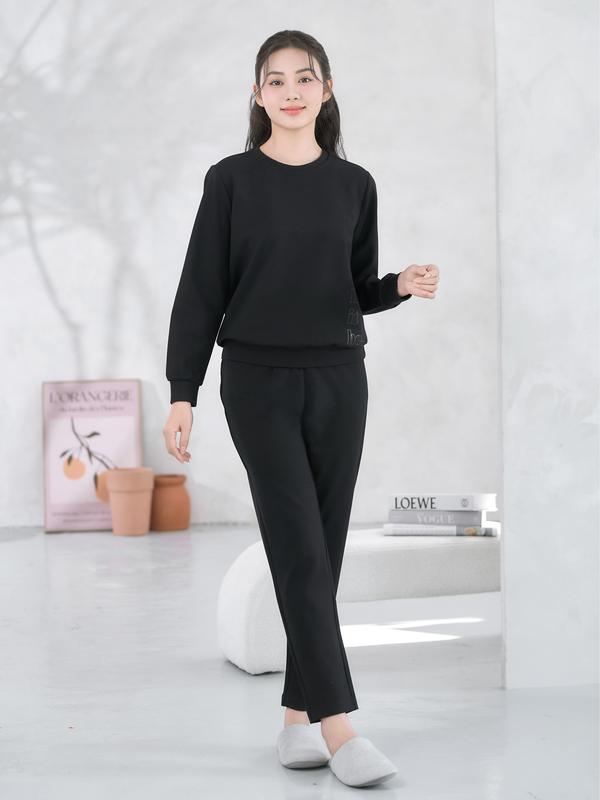 WINNY - Bộ Mặc Nhà Nữ WINNY Đồ Ngủ Dài Tay Chất Poly 2 Da 1MNPO24204D